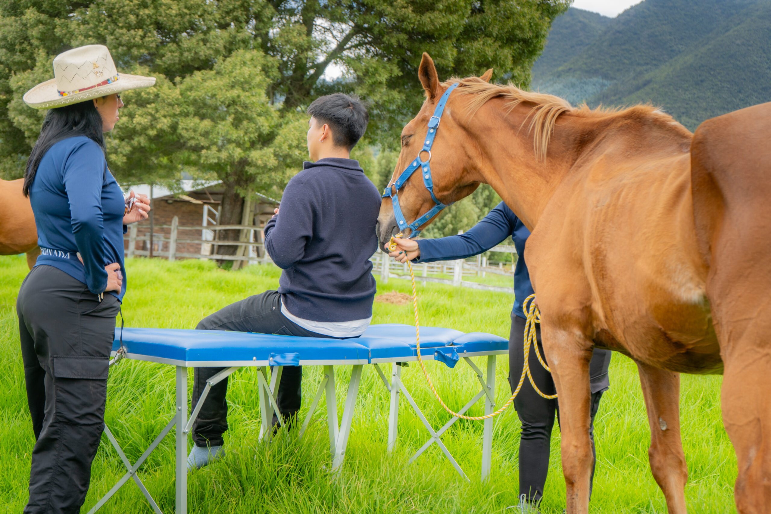 Actividad asistida con caballo y acompañamiento del equipo de EnManada